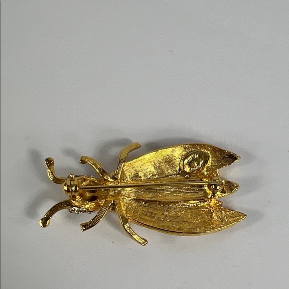 Vintage Hattie Carnegie Cicada Trembler Brooch FLAW - Picture 6 of 8